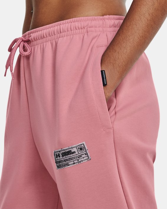 Unisex UA Summit Knit Joggers in Pink image number 7